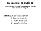 Bài tập cơ bản môn KINH TẾ QUỐC TẾ