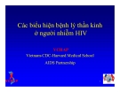 Bài giảng điều trị HIV : Các biểu hiện bệnh lý thần kinh ở người nhiễm HIV part 1