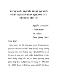 Báo cáo y học: "KếT QUả điềU TRị PHẫU THUậT HẹP KHÚC NốI Bể THậN-NIệU QUảN TạI KHOA TIếT NIệU BệNH VIệN 103"