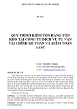 BẢNG TÓM TẮT KHÓA LUẬN TỐT NGHIỆP  ĐỀ TÀI:  QUY TRÌNH KIỂM TỐN HÀNG TỒN KHO TẠI CÔNG TY DỊCH VỤ TƯ VẤN TÀI CHÍNH KẾ TOÁN VÀ KIỂM TOÁN AASC 