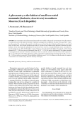 Báo cáo lâm nghiệp: "A pheasantry as the habitat of small terrestrial mammals (Rodentia, Insectivora) in southern Moravia (Czech Republic)"