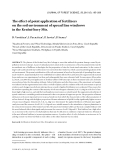 Báo cáo lâm nghiệp: "The effect of point application of fertilizers on the soil environment of spread line windrows in the Krušné hory Mts"