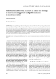 Báo cáo lâm nghiệp: "Multifunctional forestry practices as a land use strategy to meet increasing private and public demands in modern societies"