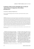 Báo cáo lâm nghiệp: "Evaluation of the growth and health status of selected clone mixtures in comparison with ordinary planting stock"