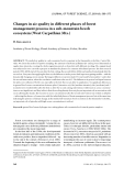 Báo cáo lâm nghiệp: "Changes in air quality in different phases of forest management process in a sub-mountain beech ecosystem (West Carpathian Mts.)"