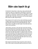 Bản cáo hoạch là gì?