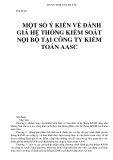 BẢNG TÓM TẮT ĐỀ TÀI Tên đề tài:  MỘT SỐ Ý KIẾN VỀ ĐÁNH GIÁ HỆ THỐNG KIỂM SOÁT NỘI BỘ TẠI CÔNG TY KIỂM TOÁN AASC