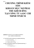 Đề tài:  CHƯƠNG TRÌNH KIỂM TỐN KHOẢN MỤC NỢ PHẢI THU KHCH HNG TẠI CƠNG TY AASC CHI NHNH TP.HCM