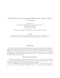 Báo cáo toán học: "A Simple Method for Constructing Small Cubic Graphs of Girths 14, 15, and 16"