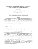 Báo cáo toán học: "Stability of Kronecker products of irreducible characters of the symmetric group"