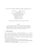 Báo cáo toán học: "A note on random minimum length spanning trees"