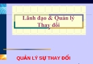 Bài giảng Lãnh đạo và quản lý thay đổi: Quản lý sự thay đổi