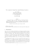 Báo cáo toán học: "New symmetric designs from regular Hadamard matrices"