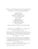 Báo cáo toán học: " A Note on the Asymptotics and Computational Complexity of Graph Distinguishability"