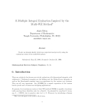 Báo cáo toán học: "A Multiple Integral Evaluation Inspired by the Multi-WZ Method"