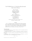 Báo cáo toán học: "The Multiplicities of a Dual-thin Q-polynomial Association Scheme"