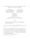 Báo cáo toán học: "The polynomial part of a restricted partition function related to the Frobenius problem"