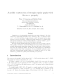 Báo cáo toán học: "A proliﬁc construction of strongly regular graphs with the n-e.c. property"