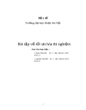  Bài tập về tối ưu hóa thí nghiệm