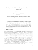 Báo cáo khoa học:Finding Induced Acyclic Subgraphs in Random Digraphs