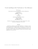 Báo cáo toán học: "Cyclic Labellings with Constraints at Two Distances"