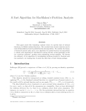 Báo cáo toán học: "A Fast Algorithm for MacMahon’s Partition Analysis"