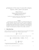 Báo cáo toán học: "q-Analogues of the sums of consecutive integers, squares, cubes, quarts and quints"