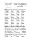 ĐỀ THI KIỂM TRA CHẤT LƯỢNG ĐỘI TUYỂN HSG LỚP 12- Lần 2, NĂM HỌC 2010-2011 Môn thi: Tiếng Anh