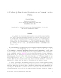 Báo cáo toán học: "A Uniformly Distributed Statistic on a Class of Lattice Paths"