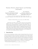 Báo cáo toán học: "Random Matrices, Magic Squares and Matching Polynomia"