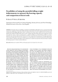 Báo cáo lâm nghiệp: " Possibilities of using the portable falling weight deflectometer to measure the bearing capacity and compaction of forest soils"