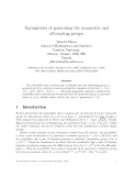 Báo cáo toán học: "Asymptotics of generating the symmetric and alternating groups"