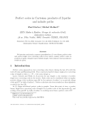 Báo cáo toán học: "Perfect codes in Cartesian products of 2-paths and inﬁnite paths"