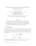 Báo cáo toán học: "On an identity for the cycle indices of rooted tree automorphism groups"