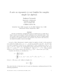 Báo cáo toán học: "A note on exponents vs root heights for complex simple Lie algebras"