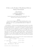 Báo cáo toán học: "A Note on the Number of Hamiltonian Paths in Strong Tournaments"