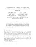 Báo cáo toán học: "Lyndon words and transition matrices between elementary, homogeneous and monomial symmetric functions"