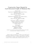 Báo cáo toán học: "Constructive Upper Bounds for Cycle-Saturated Graphs of Minimum Size"