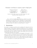 Báo cáo toán học: "Maximum matchings in regular graphs of high girth"