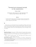 Báo cáo khoa học:Transversal and cotransversal matroids via their representations