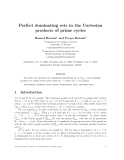 Báo cáo toán học: "Perfect dominating sets in the Cartesian products of prime cycles"