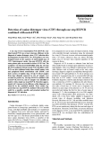 Báo cáo khoa học: "Detection of canine distemper virus (CDV) through one step RT-PCR combined with nested PCR"