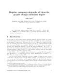 Báo cáo toán học: "Regular spanning subgraphs of bipartite graphs of high minimum degree"