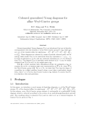 Báo cáo toán học: " Coloured generalised Young diagrams for aﬃne Weyl-Coxeter groups"