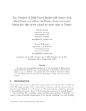 Báo cáo toán học: " The Number of [Old-Time] Basketball Games with Final Score n:n where the Home Team was never losing but also never ahead by more than w Point"