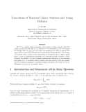 Báo cáo toán học: "Truncations of Random Unitary Matrices and Young Tableaux"