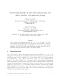 Báo cáo toán học: "ntersecting families in the alternating group and direct product of symmetric groups"