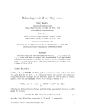 Báo cáo toán học: "Balancing cyclic R-ary Gray codes"
