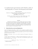 Báo cáo toán học: "A combinatorial representation with Schr¨der paths of o biorthogonality of Laurent biorthogonal polynomials"