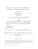 Báo cáo toán học: "Evaluation of a Multiple Integral of Tefera via Properties of the Exponential"